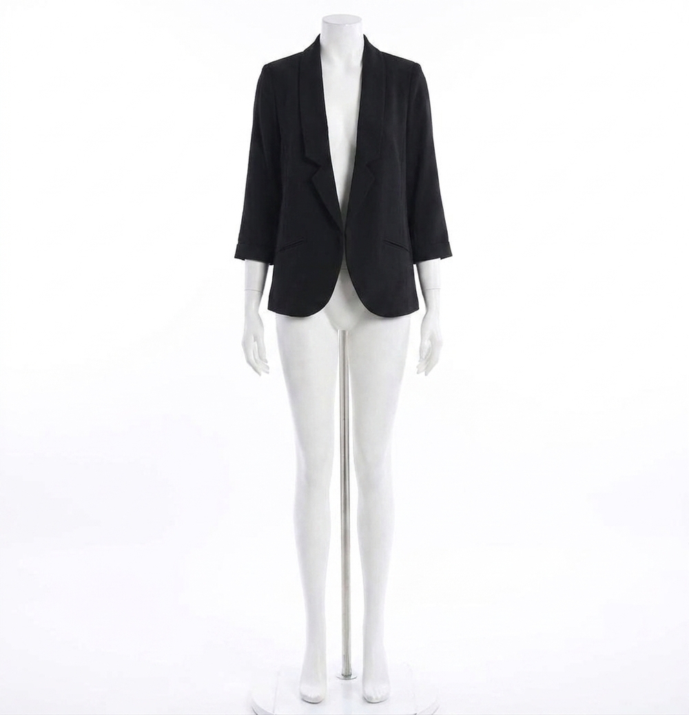 NEW MOLLY BRACKEN slim fit woven blazer in black